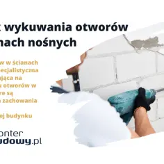 Ręka w rękawicy wierci w białej ścianie z cegły za pomocą wiertarki udarowej.