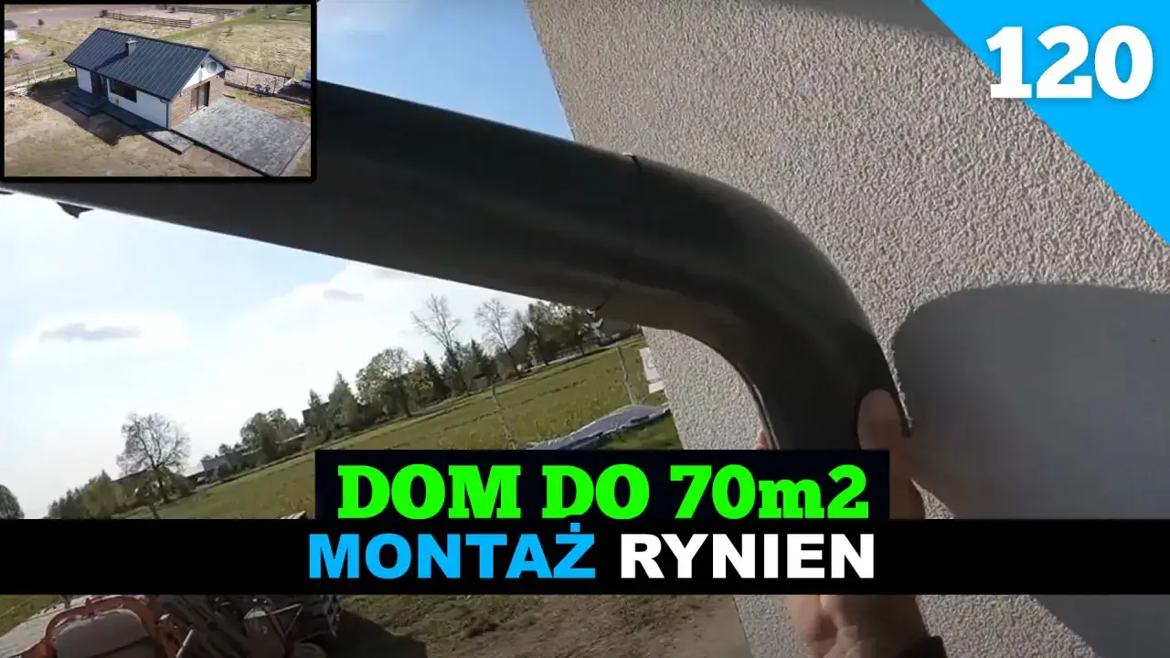 Ile kosztuje wymiana rynien w domu do 70m2? Montaż rynien na małym domu.